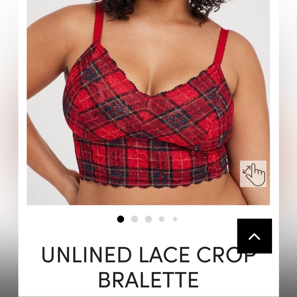 Torrid red lace bralet